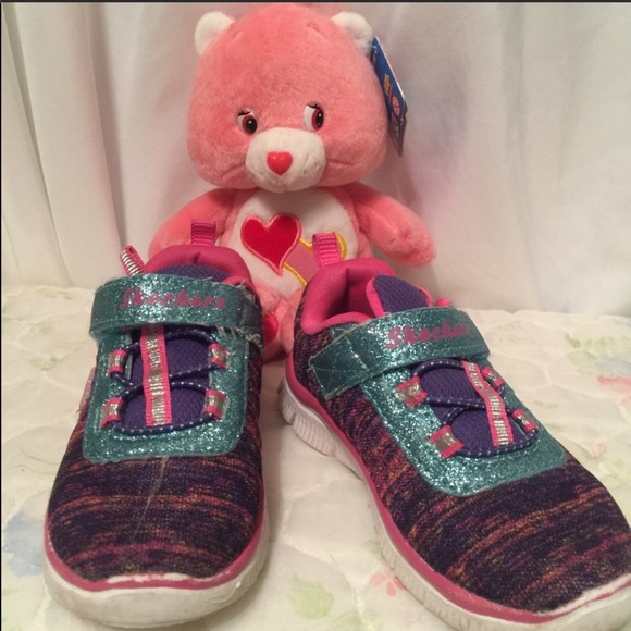 Girls Skechers Memory Foam Tennis Shoes sneakers - Picture 1 of 7